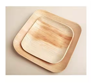 Platos de Hoja de Palma de Areca 100% Naturales y Orgánicos, Diseño de Lujo, Platos de Alta Calidad para Comida en Casa, Patrón Único - Product Image 1
