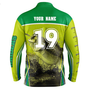 Polo de Pesca de Manga Larga con Cuello de Botones de Calidad Superior, Sublimación, Protección UV UPF 50, Secado Rápido, Transpirable, 100% Poliéster - Product Image 3