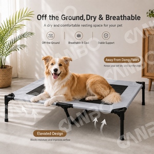 CanboPet <strong>Raised</strong> Outdoor <strong>Dog</strong> <strong>Bed</strong> Elevated Pet Cot with 600D Oxford Teslin Mesh <strong>for</strong> <strong>Large</strong> <strong>Dogs</strong> - Product Image 6