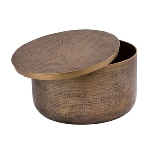 โต๊ะกาแฟโลหะสีดำสำหรับเฟอร์นิเจอร์ห้องนั่งเล่นโต๊ะค็อกเทลดรัมสำเร็จรูปดีไซน์ทันสมัย - Product Image 6