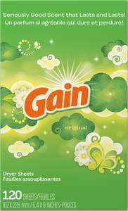 Feuilles adoucissantes pour sèche-linge Gain, Original, 120 unités - Product Image 3