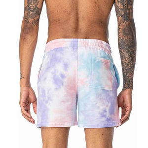 Short de plage pour homme léger 100% coton Camouflage tie-Dye Board Shorts motif solide été décontracté Shorts de plage avec cordon de serrage à la taille - Product Image 6
