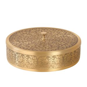 กล่องทองเหลืองโลหะทองเหลืองแกะลายด้วยการสัมผัสสีทอง - Product Image 4