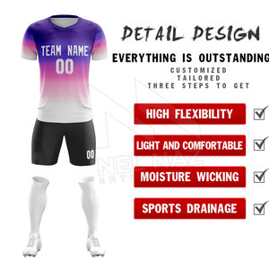 Conjunto de Uniforme de Fútbol Sublimado Personalizado de Alta Calidad para Hombre, 100% Poliéster, Secado Rápido, Transpirable, Camisetas de Fútbol con Logotipo Personalizado para Equipo - Product Image 3