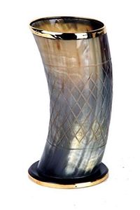 Vente en gros Tasse à corne Viking de qualité supérieure Tasses en céramique naturelle pour bar restaurant pour Noël - Product Image 2