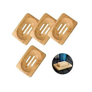 Porte-savon et plateau rectangulaire en bois naturel, épaisseur 1,5 cm, compatible lave-vaisselle, écologique, durable, fabriqué en Inde - Product Image 4