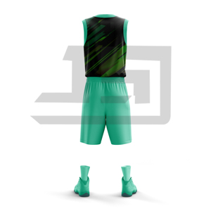 Ensemble de maillot et short de basket-ball personnalisés, sublimation intégrale, uniforme d'équipe athlétique, respirant, séchage rapide, vêtements de sport en polyester - Product Image 1