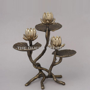 Bougeoir en métal en laiton polonais brillant de haute qualité pour les événements de mariage décor support de pilier de bougie en laiton pour l'utilisation de la vaisselle - Product Image 4