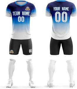 Buen material nuevo personalizado precio barato mejor material servicio ODM tendencia moda fabricante superior uniforme de fútbol - Product Image 4