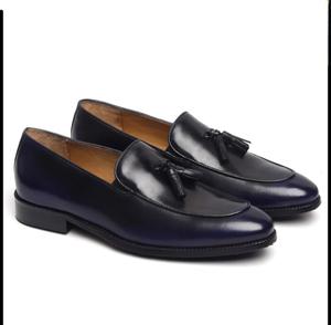 Zapatos mocasines de cuero Natural auténtico 100%, antideslizantes a la moda para un uso cómodo en la oficina y perfectos para el uso diario - Product Image 1