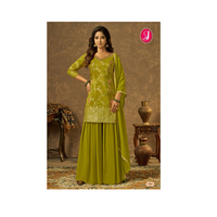 Designer indien beau haut Sharara Dupatta ensemble Bollywood femmes pakistanaises fête porter ethnique Salwar costume banarsi robe
