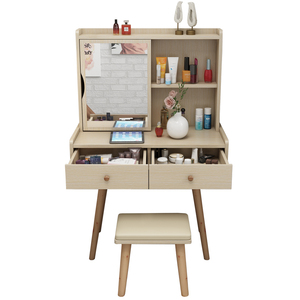 Modern <b>Small</b> Trendy Dressing Table <b>Mirror</b> and Makeup Table for Bedroom Apartment Bathroom Use - Product Image 5