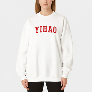 Sweat-shirt à col montant décontracté pour femme, prix de gros, haute qualité, long pour l'hiver, avec motif uni, logo sur le devant - Product Image 1