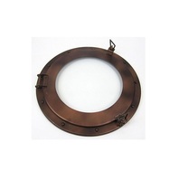 Fenêtre Ronde Industrielle Antique en Verre, Décoration Nautique pour Bateau ou Navire, Noël