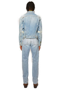 แจ็กเก็ตผ้ายีนส์ผู้ชายทันสมัยเท่ๆคอตั้งเสื้อโค้ทแฟชั่นสไตล์คาวบอย - Product Image 5