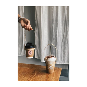 Eco Friendly Safety Material Bamboo Cup Holder 12oz 16oz 22oz Handicraft Bamboo Cup Handle Bamboo Rope for Holding Cup Take Away - Product Image 2