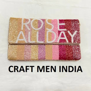 Embrague hecho a mano para mujer 2025 nuevo diseño de cuentas de semillas bordado accesorio de moda para fiestas y noches - Product Image 6