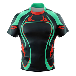 Camiseta de Rugby Transpirable de Talla Grande con Estampado Digital, Manga Corta, Diseño Bordado, Protección UV, Secado Rápido, Talla Personalizada - Product Image 6