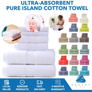 Ensemble de serviettes en coton turc 6 pièces à séchage rapide et facile d'entretien 100% serviettes de bain douces absorbantes pour salle de bain salle de sport Spa cuisine utilisation - Product Image 6