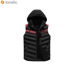 Chaleco Acolchado Personalizado de Media Manga para Hombre, con Capucha, Relleno de Algodón, Cortavientos, Alta Calidad, Venta al por Mayor - Product Image 2