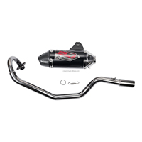 JFGRACING Pot d'échappement durable en acier inoxydable pour moto KLX110 KLX110L 2012-2024, pièce en aluminium 6061 pour moto tout-terrain