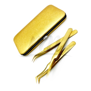 RMI Beauty Tools Gold Plasma Plain Grip <b>Eyelash</b> Tweezers With <b>Magnetic</b> Case Best Quality <b>Eyelash</b> Extension Tweezers Customized - Product Image 5