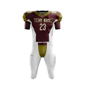 Uniforme de football américain personnalisé avec col imprimé par sublimation, confortable et à séchage rapide - Product Image 2