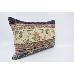 หมอนขนสัตว์โบฮีเมียนแบบวินเทจ16X24นิ้วสีเบจ - Product Image 3