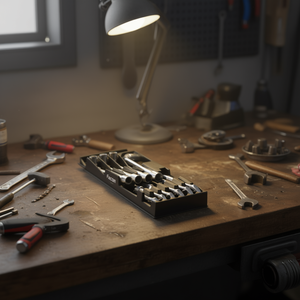 Jeu de clés à douille coudées métriques Facom 10 en plateau thermoformé - Product Image 3