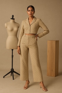 Ensemble coordonné 100% polyester, tissu résistant à l'eau, sergé extensible, vêtements de sport pour hommes et femmes, usage quotidien en plein air - Product Image 4