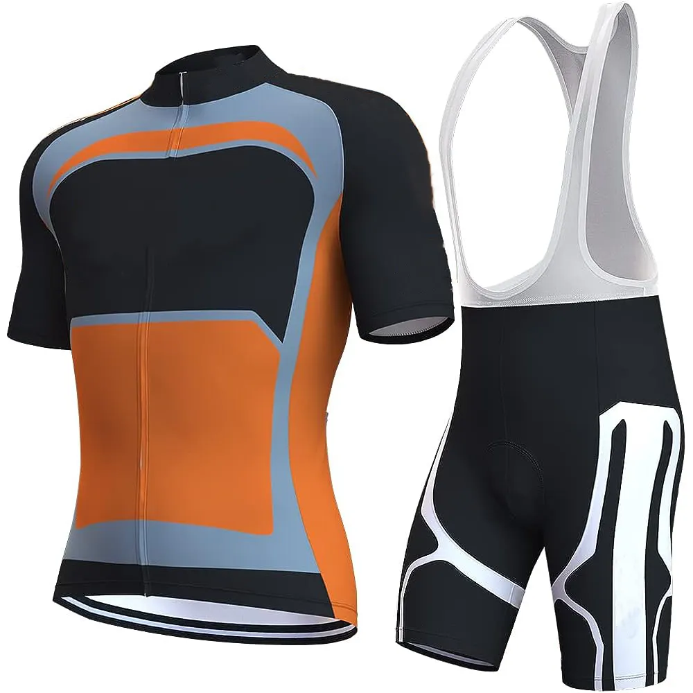 Heren Wielersets Fietsuniform Zomer Fietsshirt Set Racefiets Sportkleding Ademende Sublimatie Fietskleding