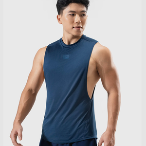 Nueva llegada de los hombres gimnasio Singlets chaleco transpirable de secado rápido deportes Tank Top Casual estampado estilo Fitness deportes Stringer - Product Image 6