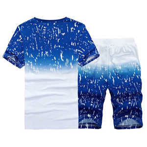Vente en gros de vêtements pour enfants costumes vieux vêtements décontractés vêtements de garçons t-shirt imprimé shorts costumes pour enfants en coton - Product Image 1