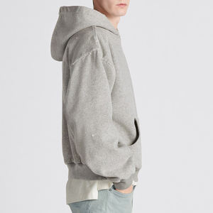 Sudaderas con capucha de hombro caído personalizadas de algodón 100% para hombre, Sudadera con capucha, jersey de gran tamaño, ropa de calle desgastada, envío DDP - Product Image 5