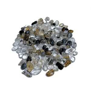 Chip de cuarzo Turmalina de cristal Curación natural Feng Shui Estilo de amor Piedra suelta Gema cruda caída Guijarros Chips de ágata - Product Image 4