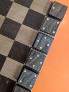 Premium Wooden Veneer Inlay Marquetry Chess Board Elegant Handmade Classic Strategy <b>Game</b> For Educational Mind <b>Game</b> And Gift - Product Image 5