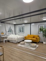 Maison conteneur extensible de 40 pieds, maison modulaire intégrée pour les vacances, les stations balnéaires, le camping et l'accueil d'invités