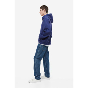 เสื้อฮู้ดผ้าฟลีซแบบสวมหัวเสื้อมีฮู้ดโอเวอร์ไซส์สีเรียบ350gsm โลโก้ออกแบบได้ตามต้องการ - Product Image 4