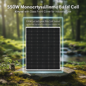 Panneau solaire monocristallin demi-cellule 550W avec couvercle avant en verre pour usage industriel - Product Image 3
