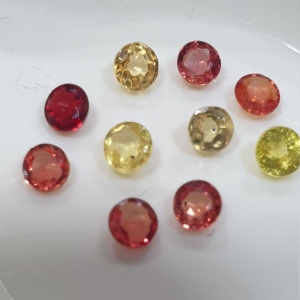 Arc-en-ciel Naturel Multi Saphir 2mm 3mm 4mm Pierres Rondes Libres Bague Certifiée Fabrication de Bijoux Grossiste Prix Usine Pierre Précieuse - Product Image 1