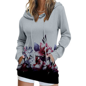 Sudadera con capucha bordada personalizada de alta calidad para mujer, conjunto de Sudadera con capucha de invierno de talla grande de EE. UU. - Product Image 5