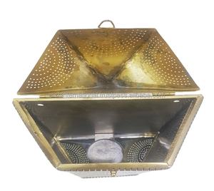 Linterna decorativa de metal de latón de color cobre linterna antigua directa de la fabricación - Product Image 6