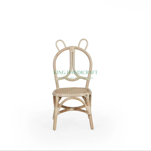 Wholesale Bear Rattan Children's Chair Modern Design for Kitchen <b>Dining</b> Rooms Bedrooms Outdoor Handicrafts - Product Image 1