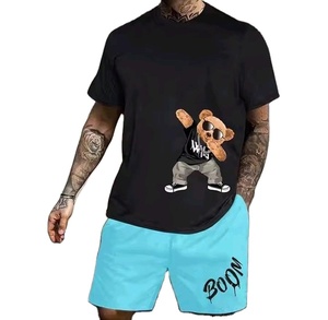 Camiseta de Cuello Redondo de Manga Corta Informal para Hombre, Precio de Fábrica, Algodón/Spandex, Color Sólido, Tejido de Punto Estampado, Ecológico - Product Image 1