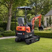 Mini-excavatrice compacte sur chenilles pour usage domestique en Europe, moteur Euro 5, 970 kg, bras oscillant, accès étroit, rétractable