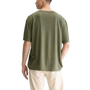 เสื้อยืดผู้ชาย OEM ผ้าฝ้าย 100% ทรงลำลอง คอกลม แขนสั้น สีพื้น ผ้าเจอร์ซีย์ กันยับ ระบายอากาศได้ดี - Product Image 2