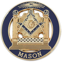 Décalcomanies chromées pour voiture Franc-maçon, foi espoir et charité 3 "Emblème en métal Décalcomanie maçonnique 3D