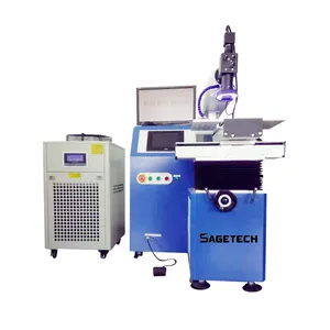 Sasetech mesin las Laser otomatis, kualitas tinggi 200w untuk perbaikan cetakan logam serat Laser YAG