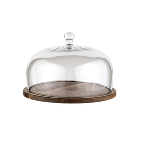 Wood <b>Cupcake</b> Cake Server Platter Wholesale Exporter New Design Handmade Wood and Glass Cake <b>Stand</b> - Product Image 4