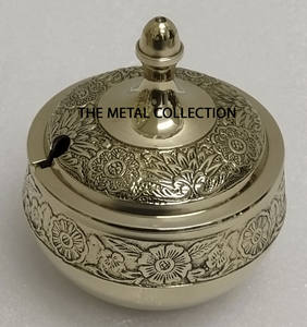 Azucarero de latón de diseño moderno con cuchara para el hogar, Hotel y restaurante, ollas para servir, herramientas de cocina de Color dorado y olla para servir de mesa - Product Image 4